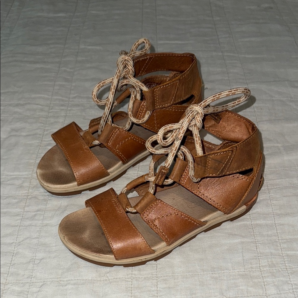 Sorel lace up leather sandals
